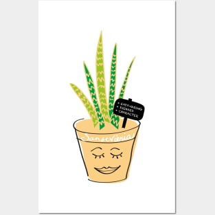 Plant Friends: Snake Plant Posters and Art